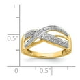 thumbnail image 3 of Real 14kt Yellow Gold Diamond Ring Size: 7; for Adults and Teens; for Women and Men, 3 of 3