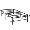 thumbnail image 2 of Modway Horizon Remplace le Sommier – Cadre de Lit en Métal Pliable, Lit Simple, Brun, 2 of 2