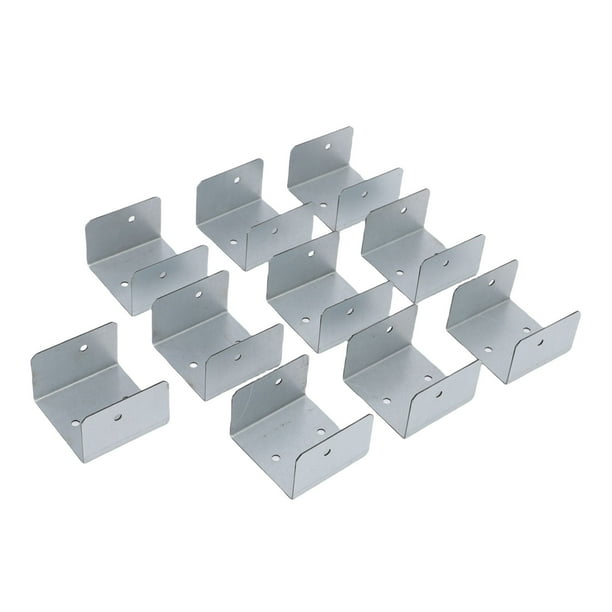 Capacidades De Panel De Cerca De 10 Piezas, Sujetadores De Maderas De Acero Galvanizado De Forma U Para Postes De Maderas De Concreto, Anti Vibraciones Anti Vibraciones Que