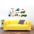WIRESTER Construction Trucks Set (Excavator, Dump Truck) Vinyl Wall ...