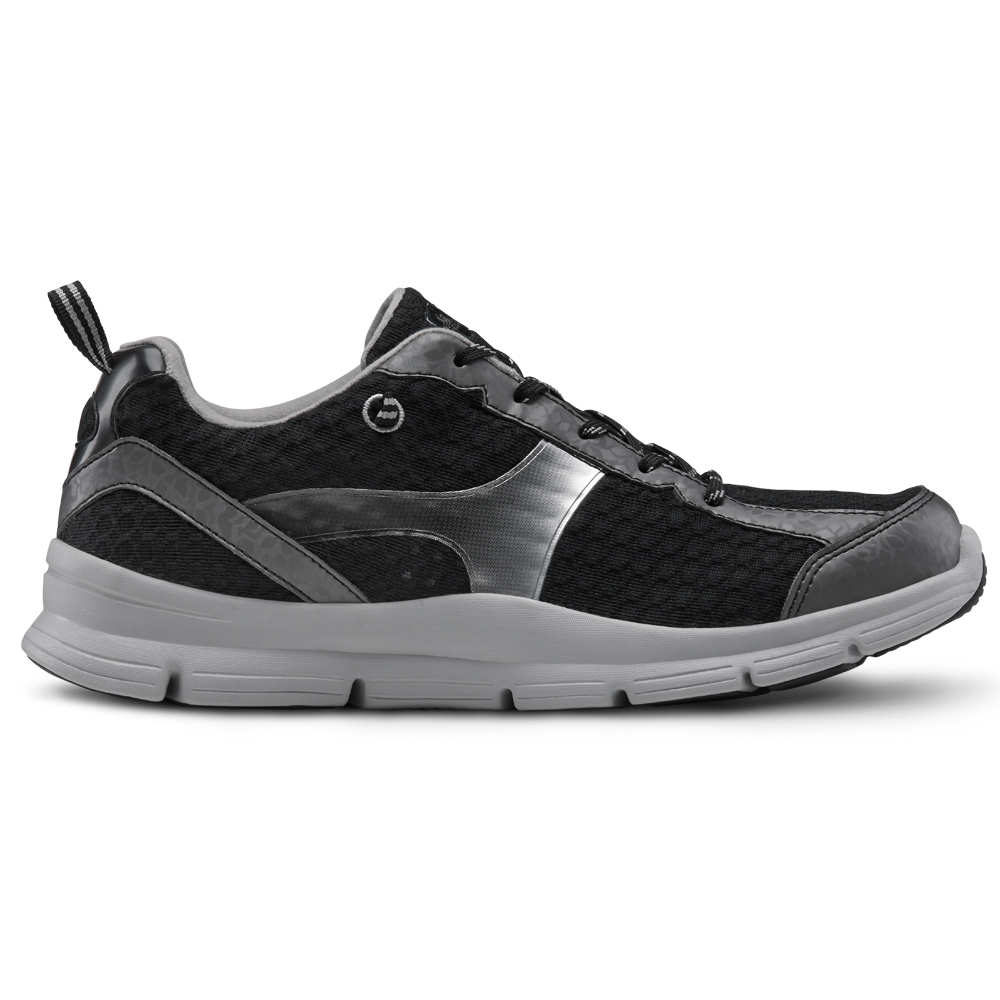Dr. Comfort Chris Men's Athletic Shoe: 12 Wide (E/2E) Black Elastic Lace - image 3 of 5