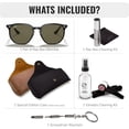 thumbnail image 2 of Ray-Ban RB4306 POLARIZED Square-Round Shaped Sunglasses for Men & Women - Includes Official Rayban Eyewear Kit - Ideal Formal & Casual Wear Sunglasses - G-15 Green Lens, 2 of 7