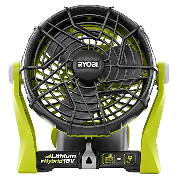 Ryobi 18-Volt Hybrid Portable Fan with Battery & Charger