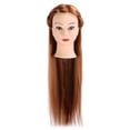 thumbnail image 1 of Estink Hair Styling Manikin Head with Makeup, High Temperature Synthetic Hair, Light Brown, 1 of 8