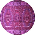 thumbnail image 1 of Ahgly Company Indoor Round Persian Purple Traditional Area Rugs, 5' Round, 1 of 4