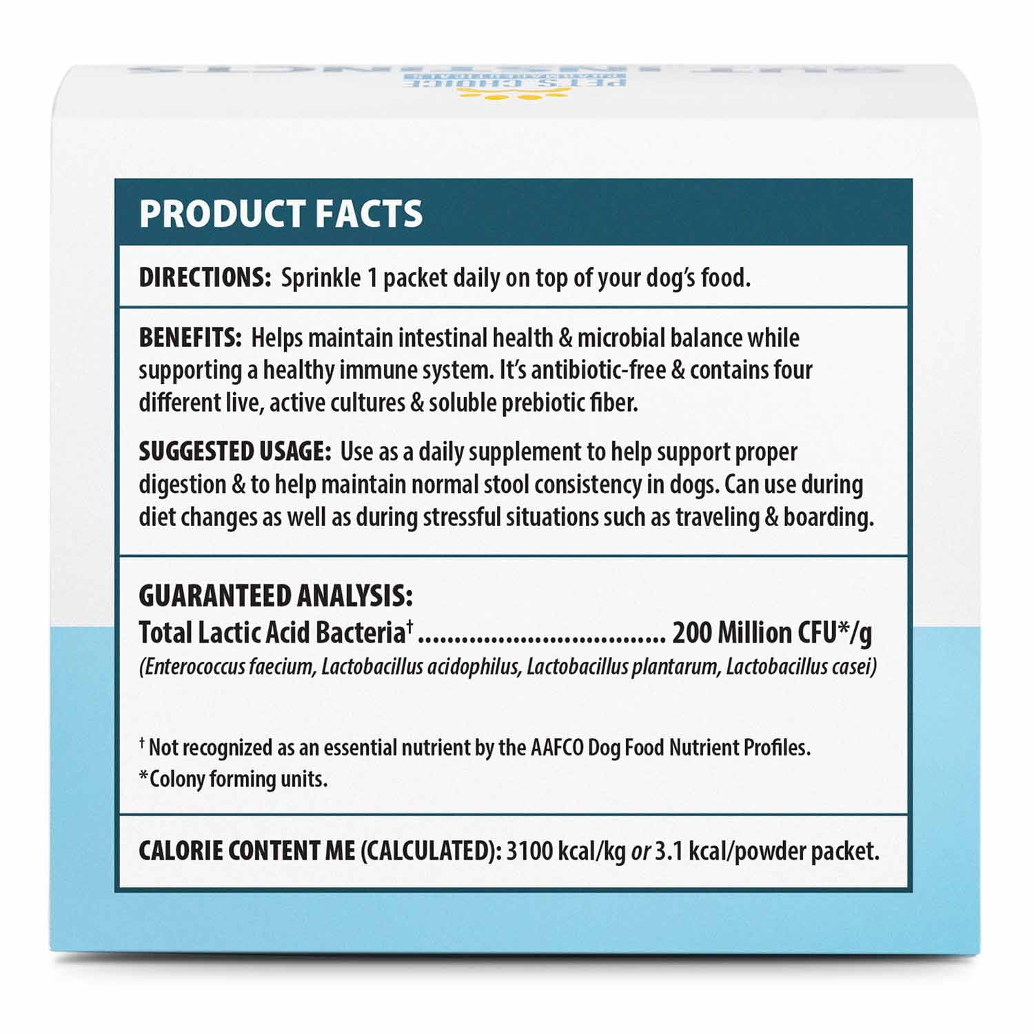 Pet's Choice Gut Instincts Probiotic Supplement Powder Packets for Dogs, 30 ct, Veterinary Formulated Dog Probiotics with Vitamins for Gut Health, Digestive Balance, Diarrhea Support, Chicken Flavor