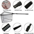 thumbnail image 4 of SAN LIKE Fishing Net Fish Landing Nets Collapsible Telescopic Sturdy Pole Handle for Saltwater Freshwater Extending to 36/43/71/98inches, 4 of 8