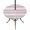 Pink, variant on Round Outdoor Tablecloth with Umbrella Hole and Zipper, Navy Blue Grey Stripe Tablecloth with Elastic Waterproof, Minimalist Farmhouse Striped Patio Table Covers for 45" - 54" Picnic Pool Tables