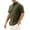 Army Green, variant on Mens Plus Size Shirts Men's Summer Cotton Linen Solid Color Casual Short Sleeve Shirt