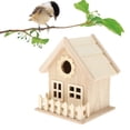 thumbnail image 3 of Comedero para Pájaros Colgante de Maciza Casa para Pájaros con Windows Jardín Patio Decoración Exterior Estilo1 DYNWAVEMX casas de pájaros para el exterior, 3 of 7