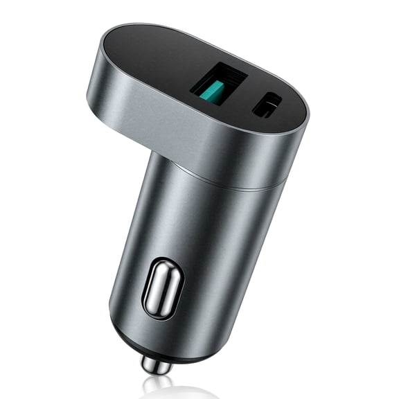 48W USB C Car Charger, 2-Port Car Charger Adapter with 30W PD USB-C & 18W QC USB-A, PPS Fast Charging for iPhone 17/16/15/14, Samsung Galaxy, iPad, 1 Pack