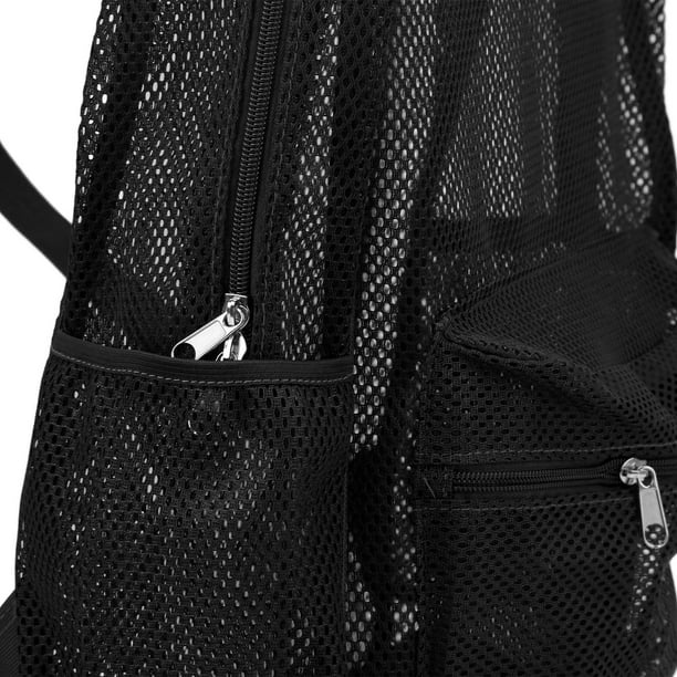 Sac à Dos En Maille Robuste Léger Transparent Grande Capacité - Natation Plage Sport Étudiant