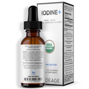 Codeage USDA Organic Iodine Drops, 250 Mcg, Liquid Supplement, 2 fl oz