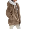 thumbnail image 5 of Skymirror Women Winter Coat Solid Color Warm Furry Plush Plus Size Lady Coat Winter Clothes, 5 of 8