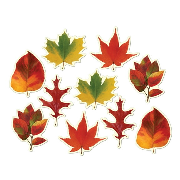 Beistle - Mini Leaf Cutouts - 4"-4¾" - Pack of 24