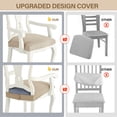 thumbnail image 6 of CZL 6 Pack Large Dining Chair Covers, Zipper Design Dining Chair Seat Covers Set of 6, kitchen Chair Covers, Stretch Jacquard Seat Covers for Dining Room Chairs with Armrests (khaki, Medium), 6 of 7