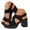 Black, variant on Women Chunky Heel Sandals Platform Open Square Toe Heels High Block Heeled Summer Dress Shoes for Ladies Party Size 9 Black