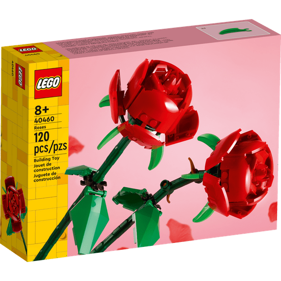 LEGO Roses Building Kit, Artificial Flowers for Home Décor, Unique Gift for Her or Him for Anniversaries, Botanical Collection Set for Build and Display, Gift to Build Together, 40460