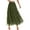 Army Green, variant on Women's Tulle Skirt Summer Flowy High Waisted A-Line Cute Fall Fairy Layered Mesh Maxi Long Skirts