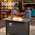 thumbnail image 2 of XIZZI 42" Propane Gas Fire Pit Table 50,000 BTU Outdoor Stainless Steel Metal Fire Pit with Dust Cover, 2 of 7