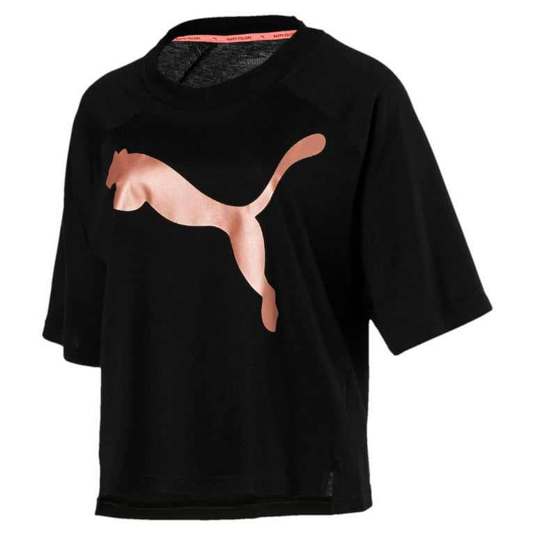 shave academic thousand Puma Active Transition Women's T-Shirt Black/Copper 592320-10 - Walmart.com