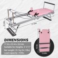 thumbnail image 2 of Machine de Réformage Pilates avec Roues, Accoudoirs et Appuie-Tête Réglables, 2 Ensembles de Bandes de Résistance, Cadre en Métal Épais Supporte 300lb, Équipement de Gym à Domicile pour Femmes, 2 of 6