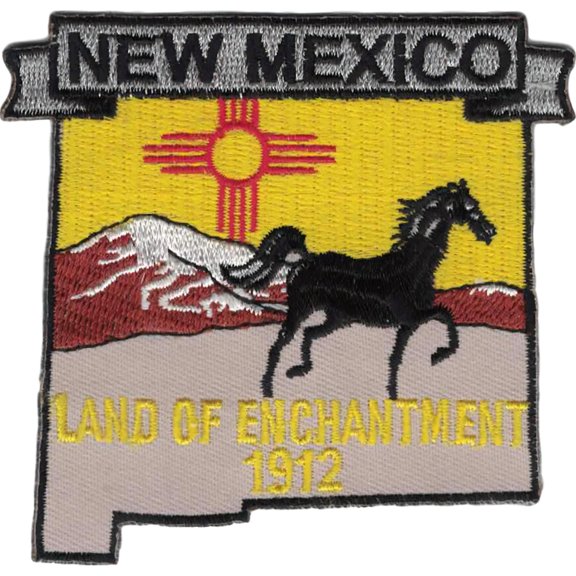 New Mexico State Map Patch 3"