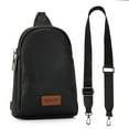 thumbnail image 6 of Wrangler Crossbody Sling Bags for Women Cross Body Fanny Pack Purse with Detachable Strap Zipper 7.5 "H, Lychee-Black, 6 of 8