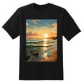 thumbnail image 2 of Plus Size Shirt for Women Oversized Black Tops for Women Short Sleeves Shirt for Women Seaside (12) T Shirt Crewneck Shirt for Women M, 2 of 5