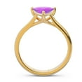 thumbnail image 4 of 2.00 Carat Trillion Cut Amethyst Gemstone Stylish Bridal Ring for Women Solid 14K Yellow Gold Size 8 by Diamond-Capitals, 4 of 7