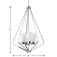 thumbnail image 2 of Elevate Collection Four-Light Polished Chrome and Etched White Glass Modern Style Hanging Pendant Light, 2 of 2