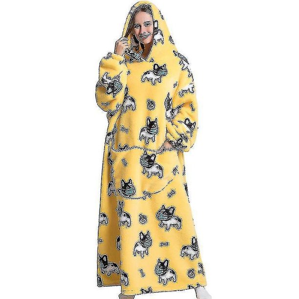 Manta con capucha superlarga de dibujos animados, sudadera de invierno de lujo con capucha de gran tamaño, sudadera de franela, manta de Tv gigante para perezosos, pijamas, albornoz cálido