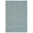 thumbnail image 2 of SAFAVIEH Courtyard Evander Geometric Indoor/Outdoor Area Rug, Gray/Aqua, 4' x 5'7", 2 of 15
