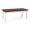 Chelsea Mahogany-Sil, variant on Newport Reception Waiting 20x40" Wood Coffee Table / Silver Steel / Walnut