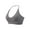 Gray, variant on Strappy Bra Sports Bras for Women, Halter Neck Backless Padded Impact Strappy Bra Workout Gym Yoga with Removable Cups, White