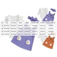thumbnail image 4 of OJSFQUFP Baby Girls Halloween Comfortable and Breathable Set Long Sleeve Top Cute Printed Pinafore Dress Hairband Three Piece Set, 4 of 8
