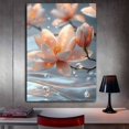 thumbnail image 3 of Mudket Framed,Pink Flower Canvas Wall Art,Ready to Hang,Floral Canvas Print,Modern Botanical Wall Decor,Elegant Floral Artwork,for Bedroom Bathroom Office Decor - 12"L x 8"W, 3 of 10