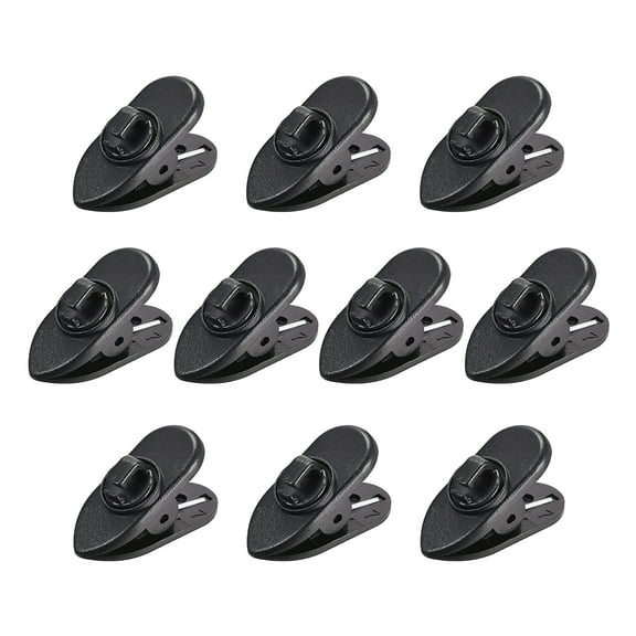 Uxcell Earphone Clips Wire Rotate Earphone Cable Clothing Clip for Headphone Wire   Black 10 Pcs