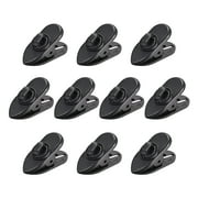 Uxcell Earphone Clips Wire Rotate Earphone Cable Clothing Clip for Headphone Wire Black 10 Pcs