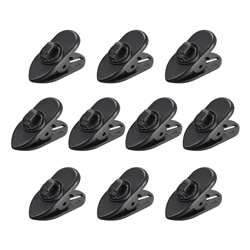 10 Pieces Earphone Clips Wire Shirt Rotate Black Earphone Cable