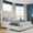 Cream, variant on Merluxy Queen Platform Bed Frame with Velvet Upholstered,Button Tufted 52.8" Tall Sleigh Headboard,Black
