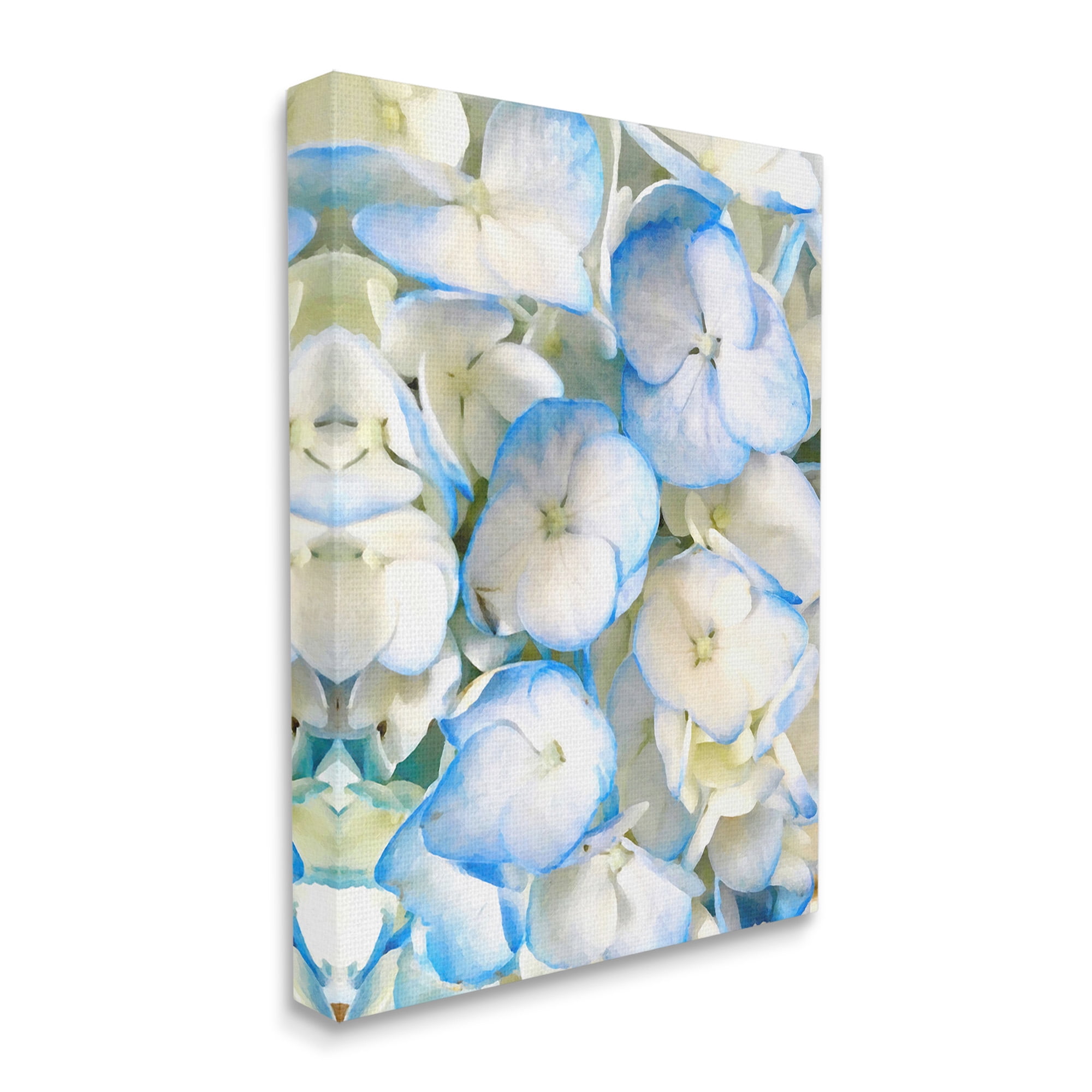 Stupell Industries Blue Pansies Pattern Botanical & Floral Photography Gallery Wrapped Canvas Art Print Wall Art, 24 x 30