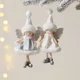 thumbnail image 4 of Adornos navideños Lindo muñeco de peluche Ángel colgante Adornos navideños para árbol de Navidad Fiesta en casa Decoración navideña colgante, 4 of 5