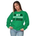 thumbnail image 4 of St Patricks Day Irish Boyfriend Women Crewneck Sweatshirt Brisco Brands L, 4 of 6