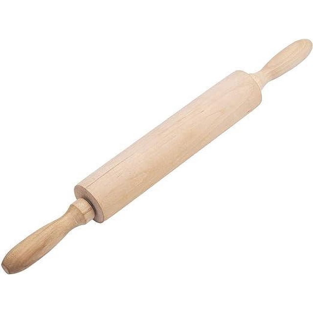 Rodillo de amasar de madera giratorio (39 x 6 cm) Rodillo de amasar de madera pequeño profesional Herramienta manual para hornear galletas Pizza Pastel Pan Cocina Equipo para el hogar 1 pieza