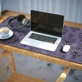 thumbnail image 3 of Long Mouse Pads for Desk,Purple Gothic Bat Pattern Desk Mats on Top Of Desks, Desk Mouse Pad Extra Large with 3mm Non-Slip Base and Stitched Edge for Gaming,Office,Work,Home 35.4"x15.7", 3 of 6
