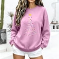 thumbnail image 7 of Taqqpue Women Christmas Sweatshirt Vintage Funny Xmas Tree Graphic Fleece Linend Pullovers Fall Winter Crewneck Oversized Long Sleeve Tops Ugly Christmas Sweater for Women, 7 of 7