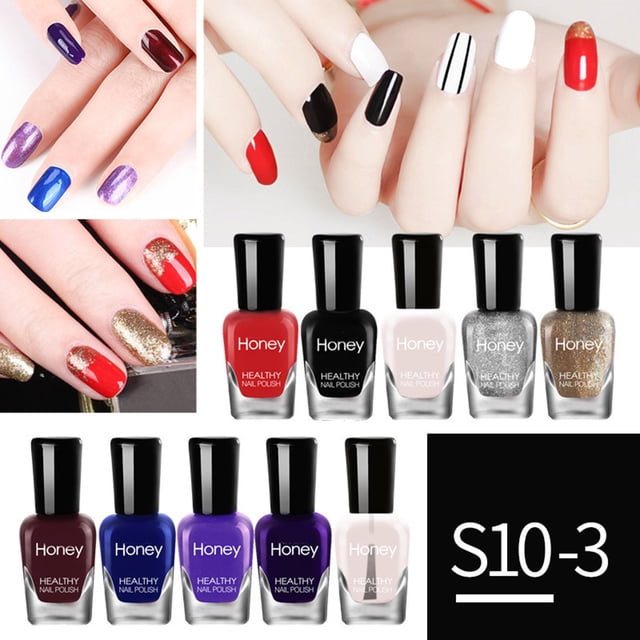 WIFKLSIIPG Nail Polish Set Peel Off Water Based Quick Drying for Beginners 5ml X 10 Bottles