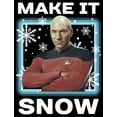 thumbnail image 2 of Men's Star Trek: The Next Generation Captain Picard Make It Snow  Graphic Tee Black Medium, 2 of 5