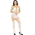 thumbnail image 4 of Fishnet Bodysuit Mesh Bodystocking Sexy Lingerie For Women Lace Babydoll Bodysuit Tight Nightwear, 4 of 5